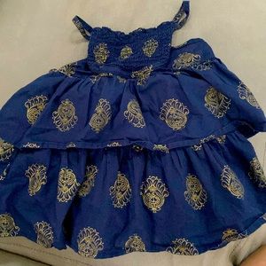 Carter’s navy blue with gold design 4T girls tank top